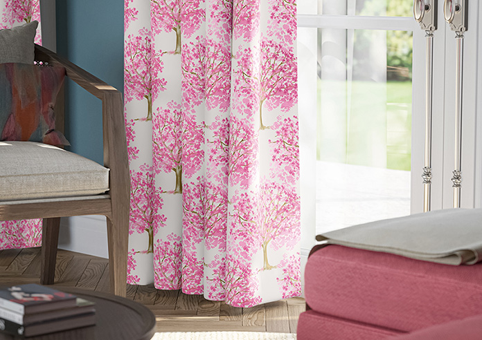 Classic Woodland, Pink Blossom - Made to Measure Curtains - Image 5